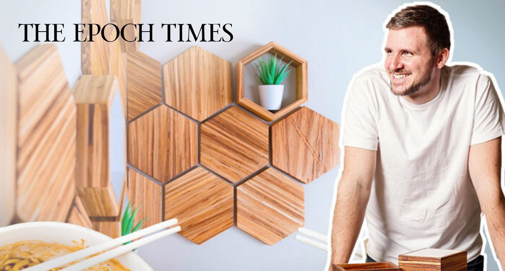 Entrepreneur Makes Trendy Tiles, Shelves, Tabletops From Used Bamboo Chopsticks From Restaurants